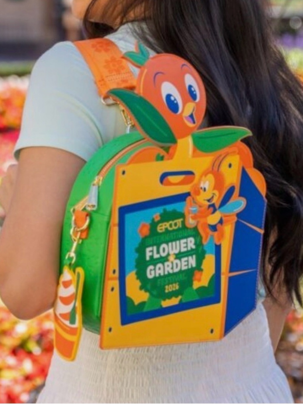 Disney Loungefly EPCOT 2026 Orange Bird Spike Convertible Backpack NWT